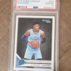 JA Morant 2019 Panini Donruss Rookie PSA 10